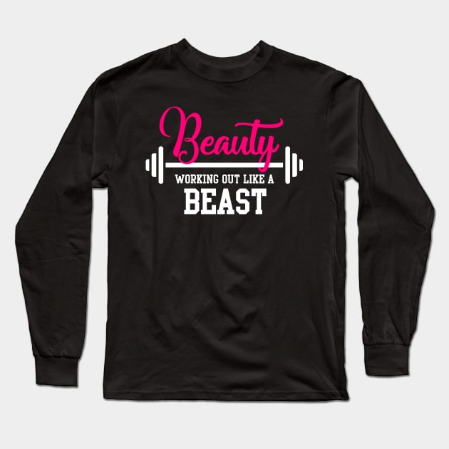 Workout like a beast girl Long Sleeve T-Shirt by Cocolima